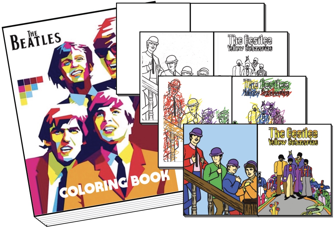 Beatles 4-Way Coloring Book