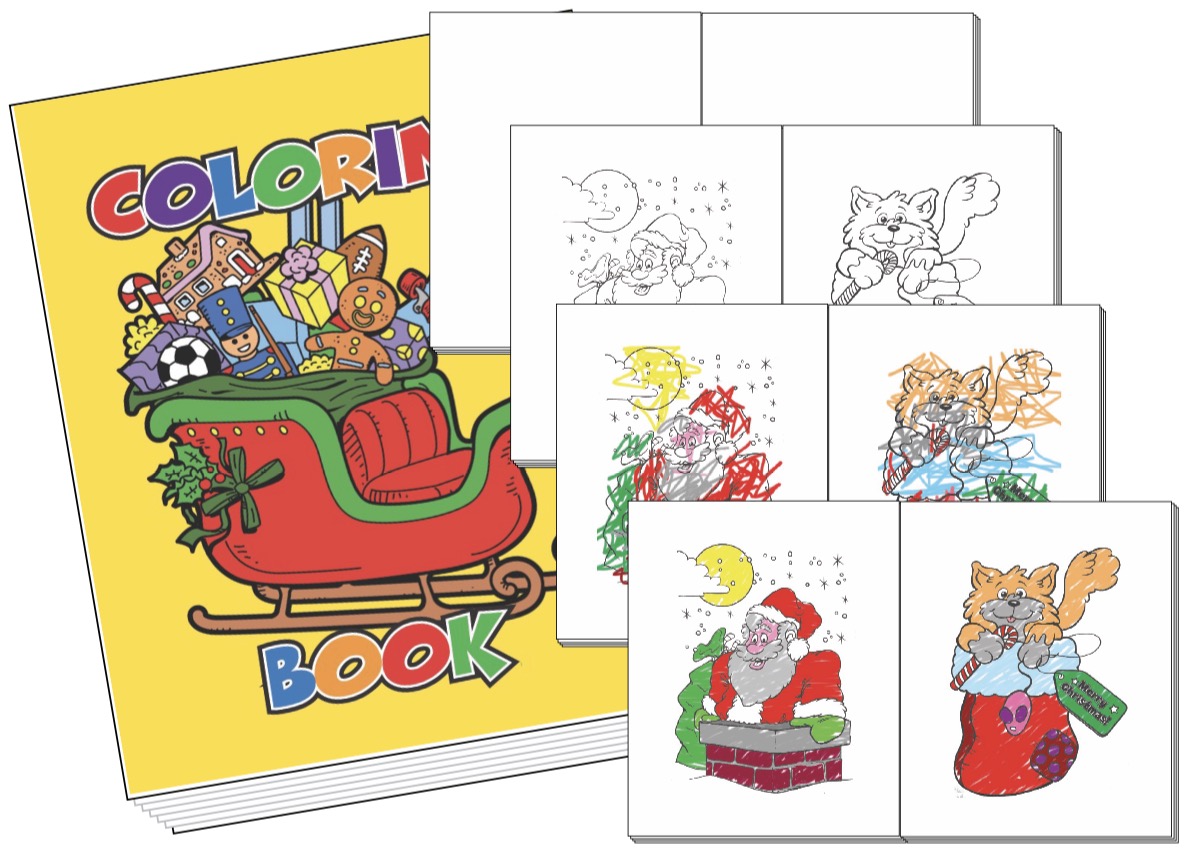 Christmas 4-Way Coloring Book