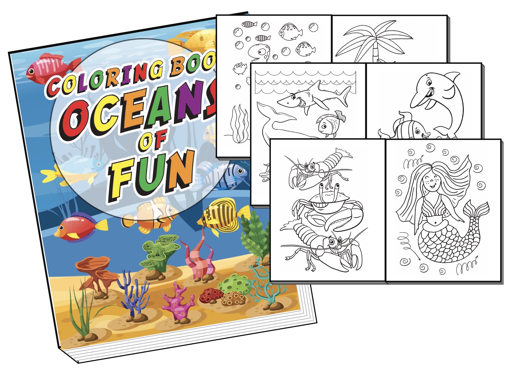 Ocean Plain Coloring Book